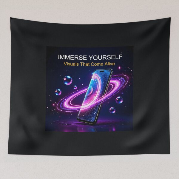Item preview, Immerse Yourself Galaxy Smartphone Poster: 3D Lenticular Light Tech Canvas designed and sold by Creative-RE.