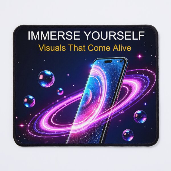 Item preview, Immerse Yourself Galaxy Smartphone Poster: 3D Lenticular Light Tech Canvas designed and sold by Creative-RE.