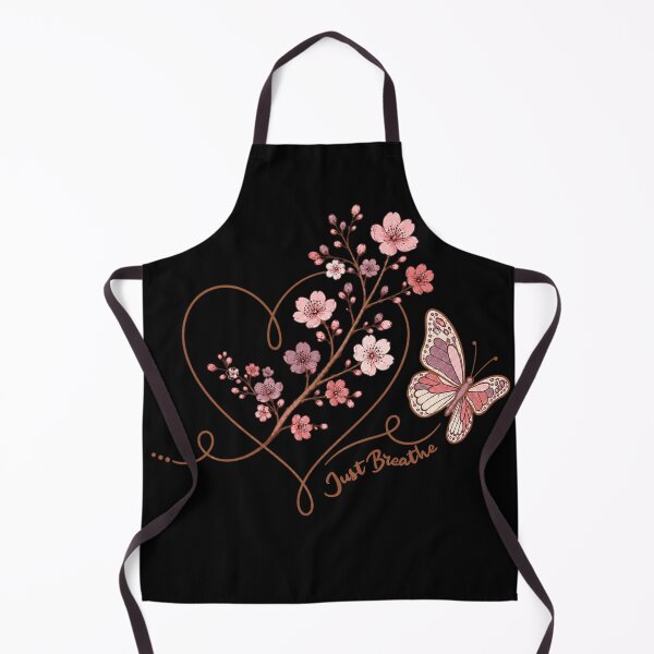 Item preview, Just Breathe | Cherry Blossom, Butterfly and Love Heart | Inspirational Relaxing Floral Boho designed and sold by Made by Tamar.