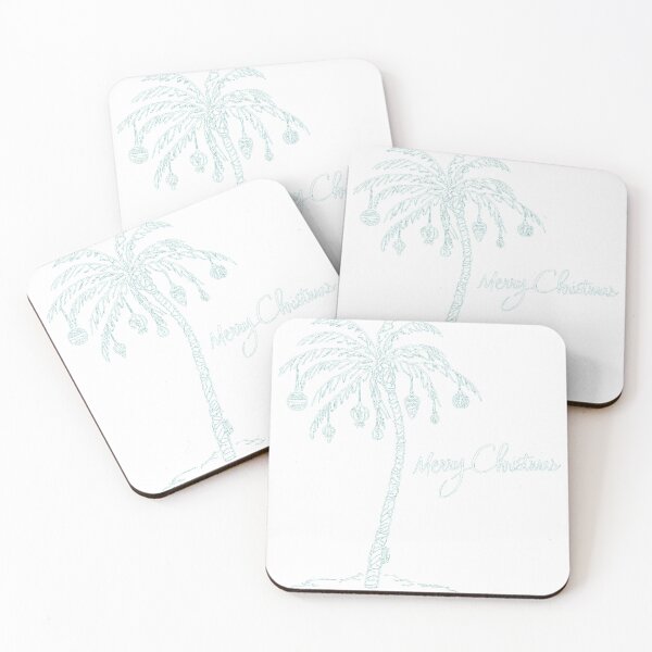 Item preview, Tropical Palm Tree Merry Christmas Line Art designed and sold by icm4639.