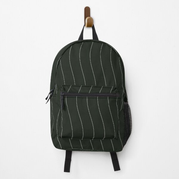 Item preview, Minimalist Dark Green Vertical Wavy Pattern designed and sold by GraphyLab.