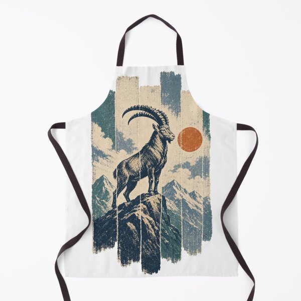 Item preview, Alpine Ibex on the Mountain Ridge Wild Animal Animal Nature Art designed and sold by VisualArtsOasis.