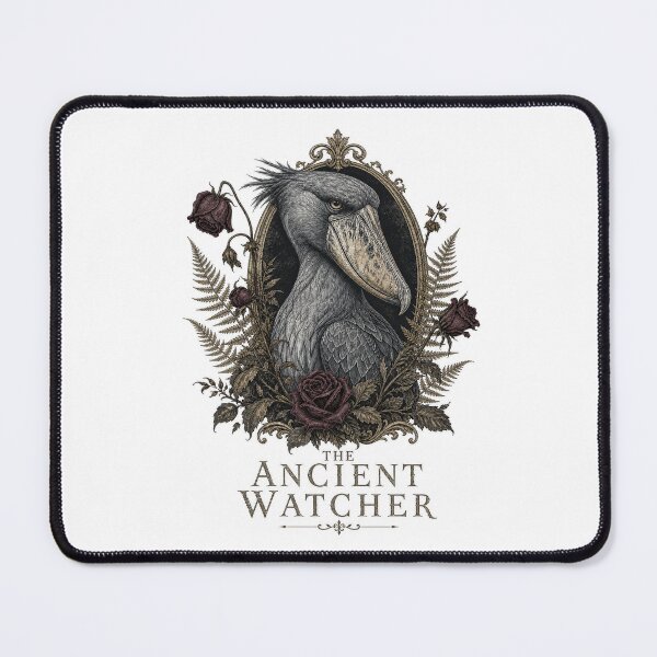 Item preview, The Ancient Watcher - Vintage Gothic Shoebill Stork T-Shirt designed and sold by Inky Atlas.