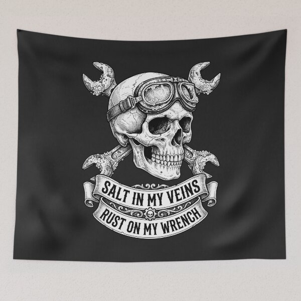 Item preview, Biker Skull Skeleton Motorcycle Mechanic Garage Gear designed and sold by SplashTastic.
