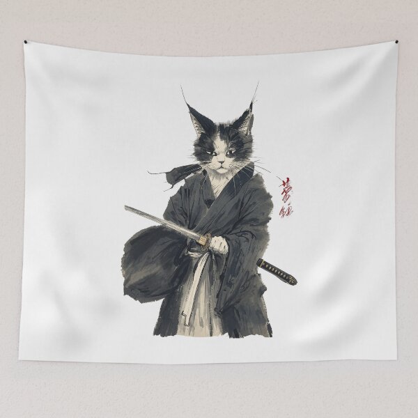 Item preview, Samurai Cat Warrior designed and sold by odessathomas.