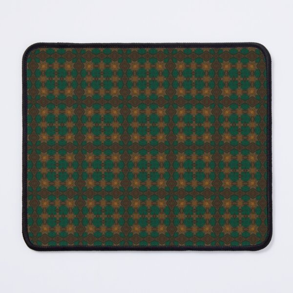 Item preview, Vintage Emerald & Bronze Geometric Grid Pattern designed and sold by Pattern Fusion Creations.