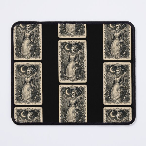 Item preview, Victorian Nurse Skeleton Tarot Card Vintage Gothic Rose designed and sold by CF_VintageDesign.