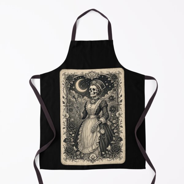 Item preview, Victorian Nurse Skeleton Tarot Card Vintage Gothic Rose designed and sold by CF_VintageDesign.