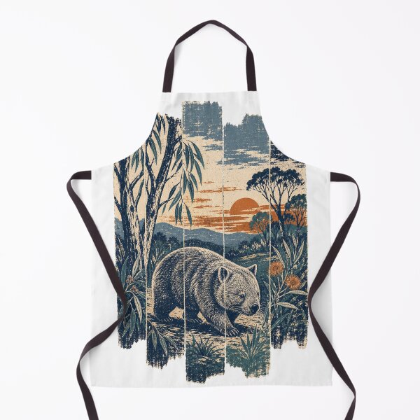 Item preview, Wombat in the Eucalyptus Scrub Wild Animal Wildlife Art designed and sold by VisualArtsOasis.