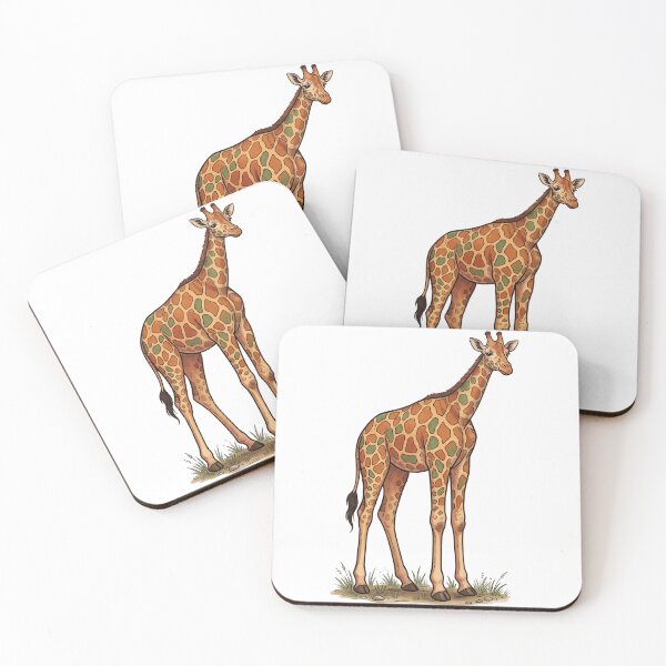 Item preview, Minimalist Colorful Giraffe Vector – "I'm a Tall Guy" Aesthetic Line Art designed and sold by KaleeDesigns.