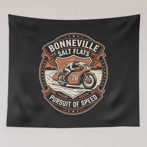 Item preview, Bonneville Salt Flats Racing Vintage Speed Demon Badge designed and sold by SplashTastic.