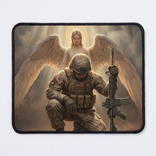 Item preview, Marine with Angel designed and sold by InkShiftLabs.