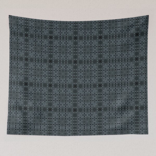 Item preview, Vintage Slate Blue Geometric Grid Pattern designed and sold by Pattern Fusion Creations.