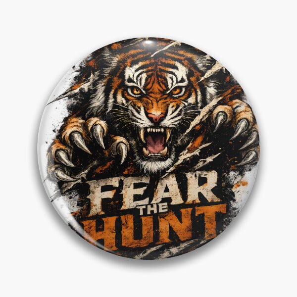 Item preview, Fear the Hunt Fierce Tiger Graphic Wildlife Predator Motivation Design designed and sold by favoprintaart.