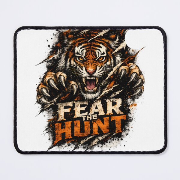 Item preview, Fear the Hunt Fierce Tiger Graphic Wildlife Predator Motivation Design designed and sold by favoprintaart.
