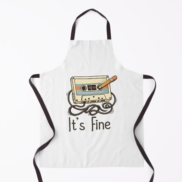 Item preview, It's Fine Retro Cassette Tape Vintage Music Nostalgia Funny Quote Design designed and sold by favoprintaart.
