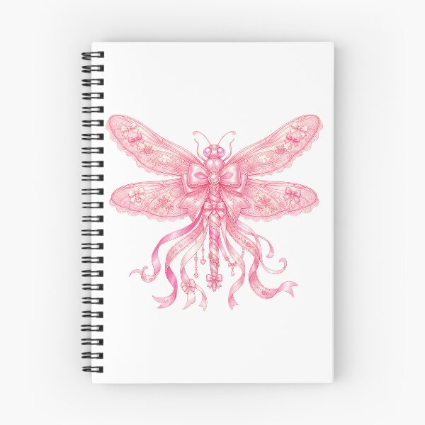 Item preview, Pink Coquette Bow Dragonfly Aesthetic Illustration designed and sold by littleflabby.