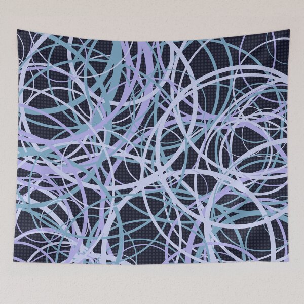 Item preview, Abstract Overlapping Ocean Blue Circles Pattern designed and sold by GraphyLab.
