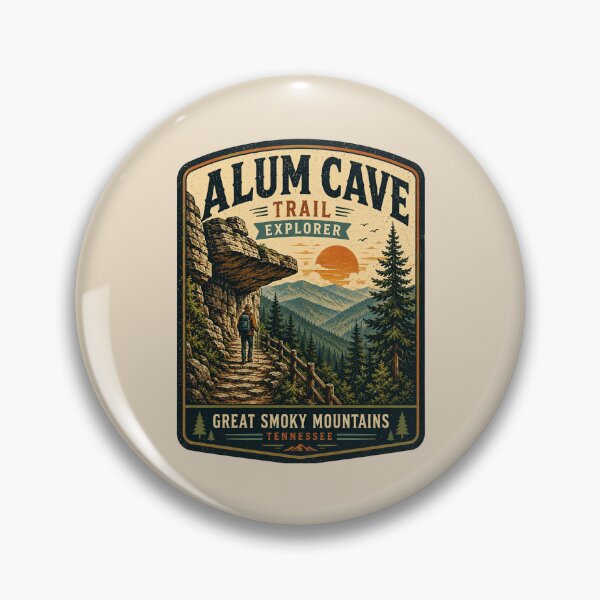 Item preview, Alum Cave Trail Vintage Hiking Emblem – Retro Mountain Adventure Badge designed and sold by Globalcitytees.