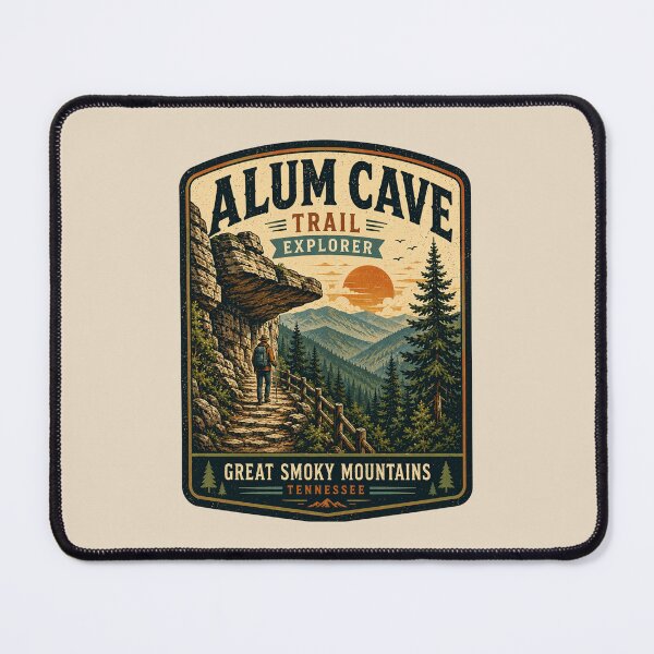Item preview, Alum Cave Trail Vintage Hiking Emblem – Retro Mountain Adventure Badge designed and sold by Globalcitytees.