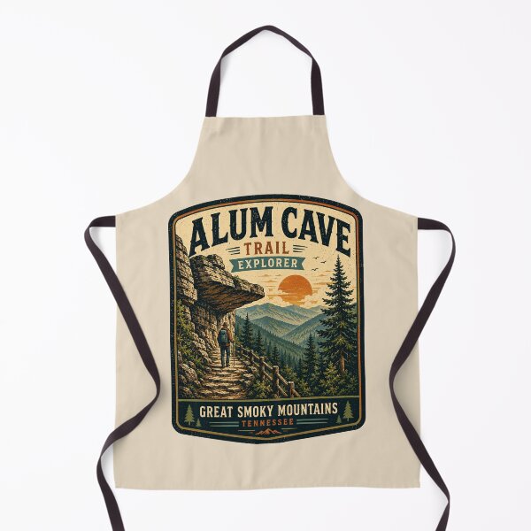 Item preview, Alum Cave Trail Vintage Hiking Emblem – Retro Mountain Adventure Badge designed and sold by Globalcitytees.