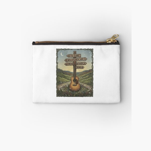 Item preview, Vintage Irish Road Trip Acoustic Guitar Music Travel Design designed and sold by Artbysarmina.