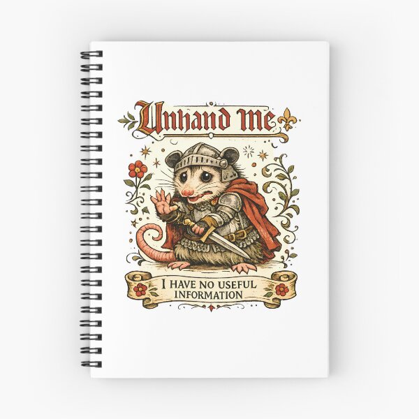 Item preview, Unhand Me – Medieval Possum Knight Marginalia Humor designed and sold by Best and Cool.