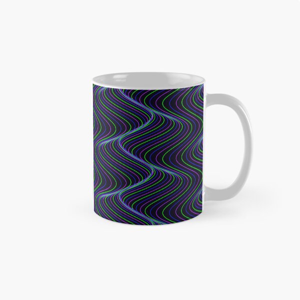 Item preview, Futuristic Neon Green and Purple Wavy Pattern designed and sold by GraphyLab.