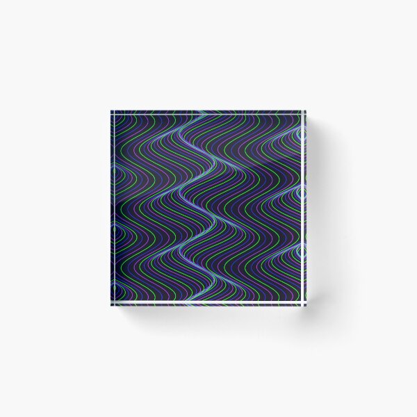 Item preview, Futuristic Neon Green and Purple Wavy Pattern designed and sold by GraphyLab.