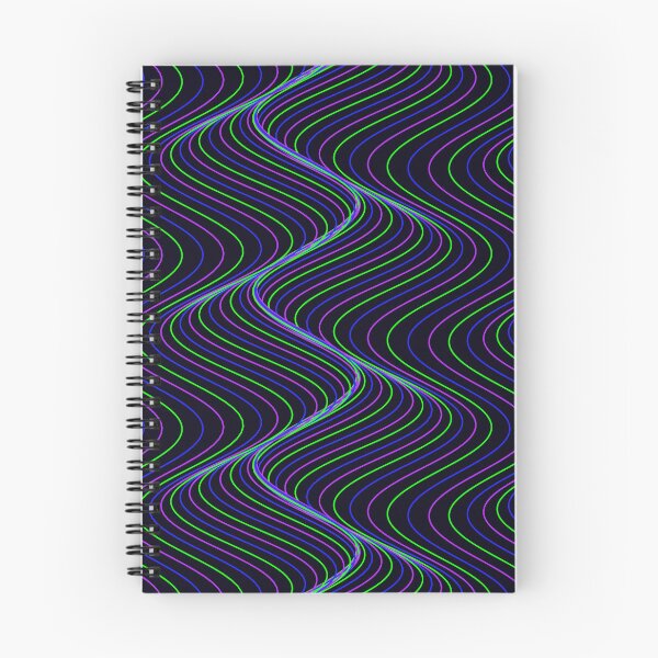 Item preview, Futuristic Neon Green and Purple Wavy Pattern designed and sold by GraphyLab.