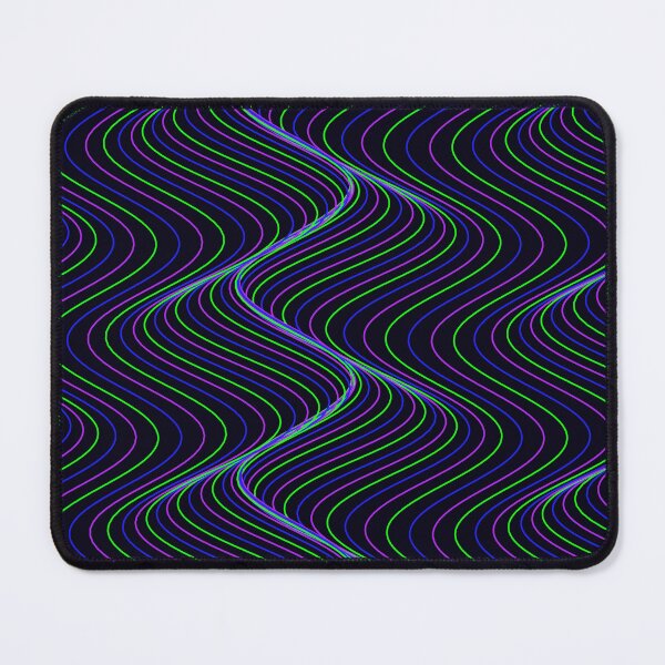 Item preview, Futuristic Neon Green and Purple Wavy Pattern designed and sold by GraphyLab.