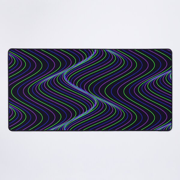 Item preview, Futuristic Neon Green and Purple Wavy Pattern designed and sold by GraphyLab.