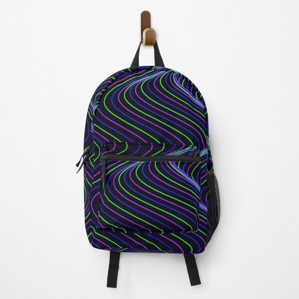 Item preview, Futuristic Neon Green and Purple Wavy Pattern designed and sold by GraphyLab.