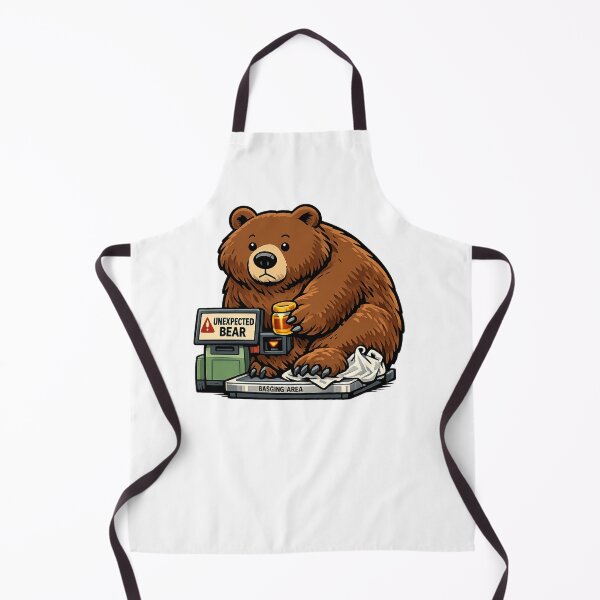 Item preview, Unexpected Bear Self Checkout Funny Cartoon designed and sold by Concrete Coffee Studio.
