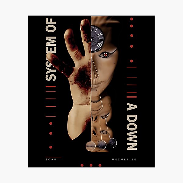 Item preview, System Of A Down Mezmerize Hand Face Split Poster designed and sold by AubreySmith2.
