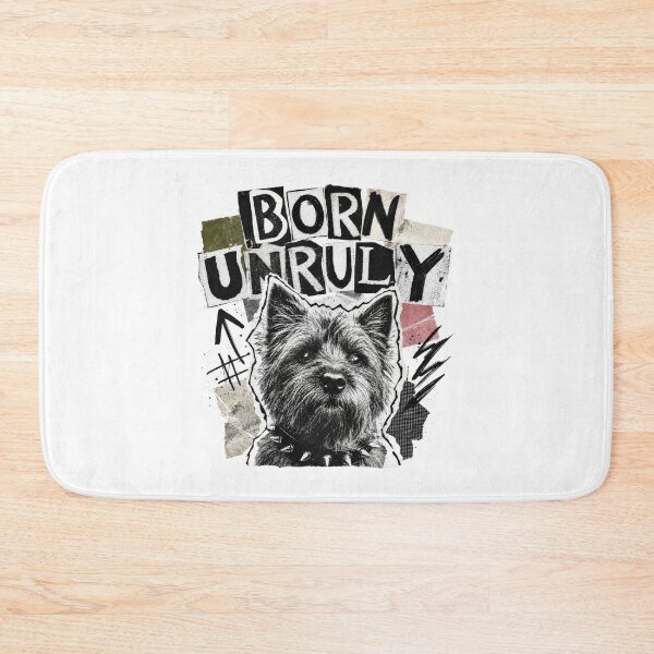 Item preview, Rebellious Scruffy Dog Born Unruly Punk Cairn designed and sold by AntiqueImages.