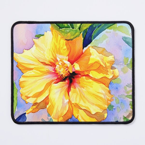 Item preview, Yellow hibiscus painting designed and sold by Fayes4Art.
