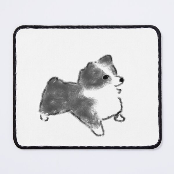 Item preview, Playful Black White Dog Jumping Cute Art designed and sold by raun.draw.