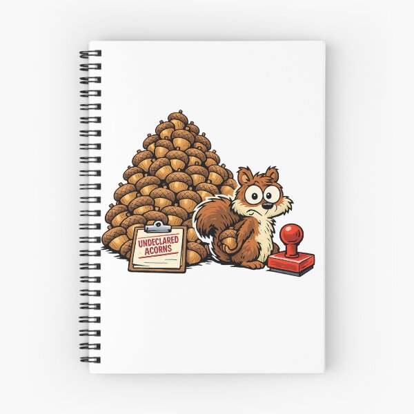 Item preview, Bellotas no declaradas: Divertida caricatura de ardilla designed and sold by Concrete Coffee Studio.