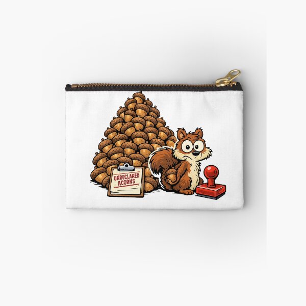 Item preview, Undeclared Acorns Funny Squirrel Cartoon designed and sold by Concrete Coffee Studio.