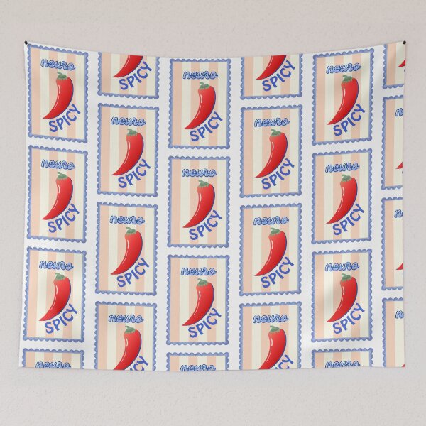 Item preview, Neurospicy Pride - Retro Chili Stamp Design designed and sold by Chronically Cosy.