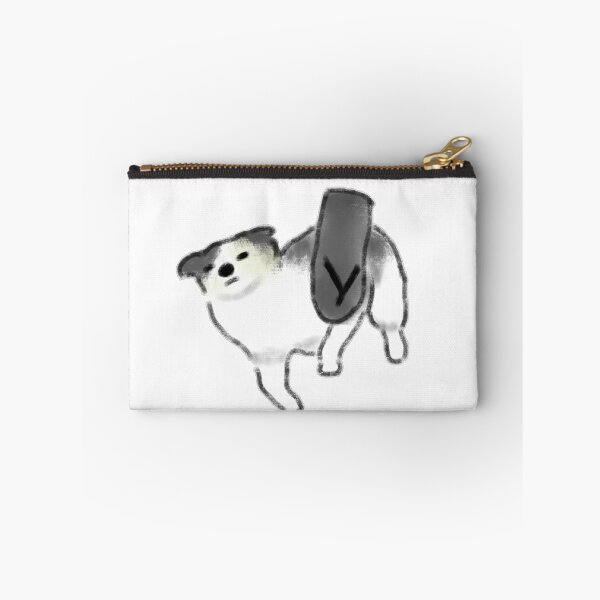 Item preview, Cute Dog Hit By Slippers Funny Slipper Attack Art designed and sold by raun.draw.