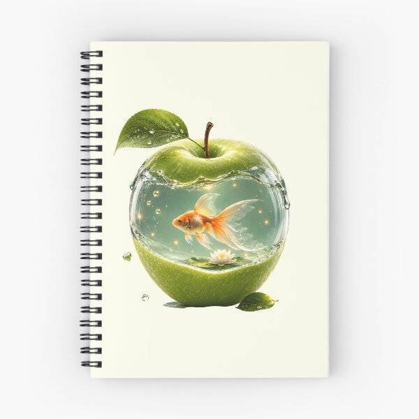 Item preview, Magical Apple Aquarium Goldfish – Enchanted Green Apple Fantasy Art designed and sold by Masora.studio.