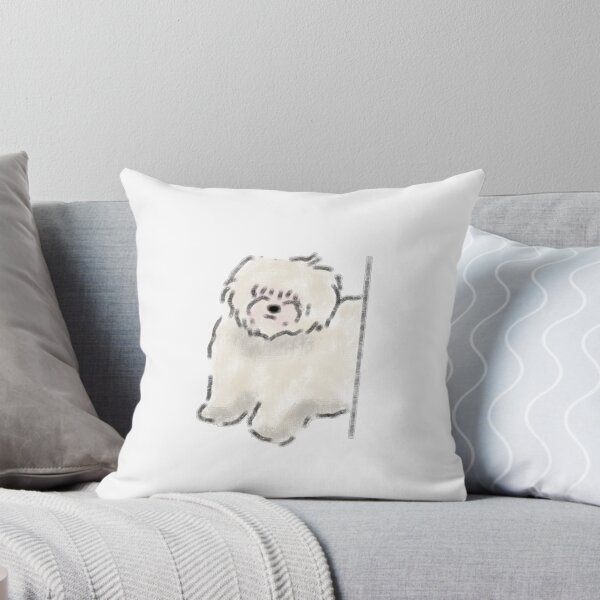 Item preview, Cute Peekaboo Fluffy White Puppy Dog Art designed and sold by raun.draw.