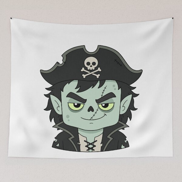 Item preview, Cute Haunted Pirate Cartoon Halloween Character designed and sold by teeperfect.