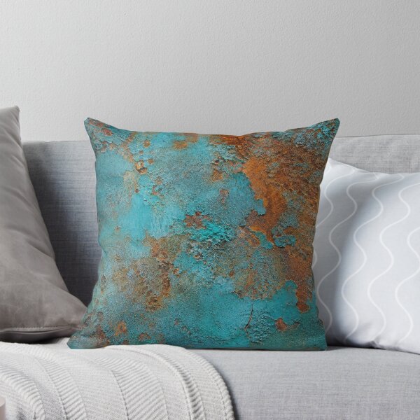 Item preview, Teal Blue and Orange Rusted Metal Texture designed and sold by The Rust Lab.