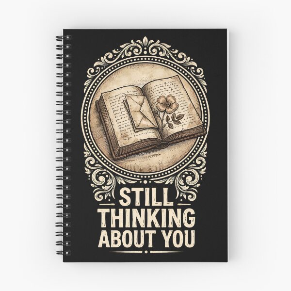 Item preview, Still Thinking About You - Pressed Note Engraved Book Design designed and sold by KansydMerch.