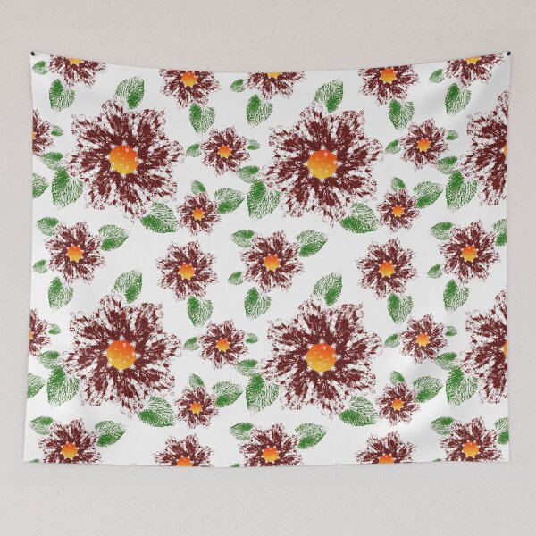 Item preview, red flower pattern designed and sold by Maricruz88hdez.