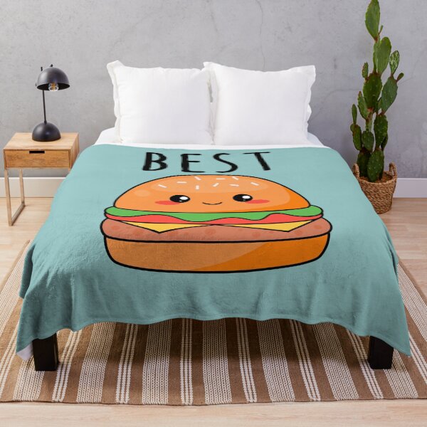 Item preview, Cute Kawaii Happy Hamburger Cartoon Food Graphic T-Shirt designed and sold by hejrawli.