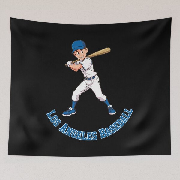 Item preview, Los Angeles Baseball Anime Batter Art designed and sold by ChemiCrocheting.